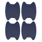 4 unids/set de molduras de estilo de coche, pegatina para puerta de coche, cubierta resistente a arañazos de fibra de carbono, piezas de película de protección de manija automática