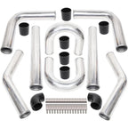 2 Inch Universal Turbo Intercooler Piping +Silicone Coupler + Clamp Kit Aluminum