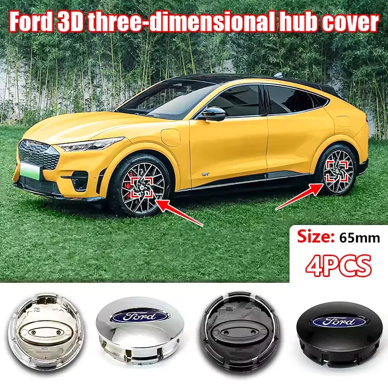 4Pcs 65mm Car Wheel Center Hub Cap Emblem Logo Hub Cap For Ford Fiesta Explorer Escape Shelby Mondeo Fusion Mk2 Mk3 Mk4 Ranger