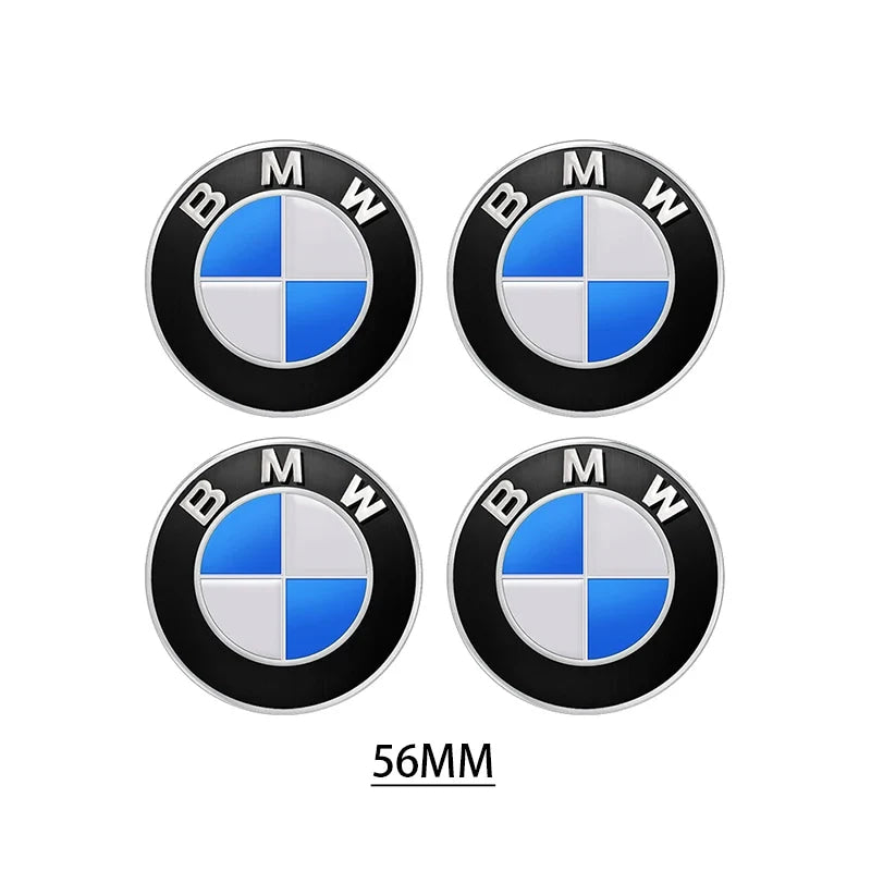 4Pc 65mm 56mm Wheel Center Caps Emblem Badge 50th Anniversary For BMW E39 E46 E90 E60 E87 E53 F10 F20 F30 M X3 X5 X6 Accessories