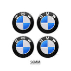 4Pc 65mm 56mm Wheel Center Caps Emblem Badge 50th Anniversary For BMW E39 E46 E90 E60 E87 E53 F10 F20 F30 M X3 X5 X6 Accessories