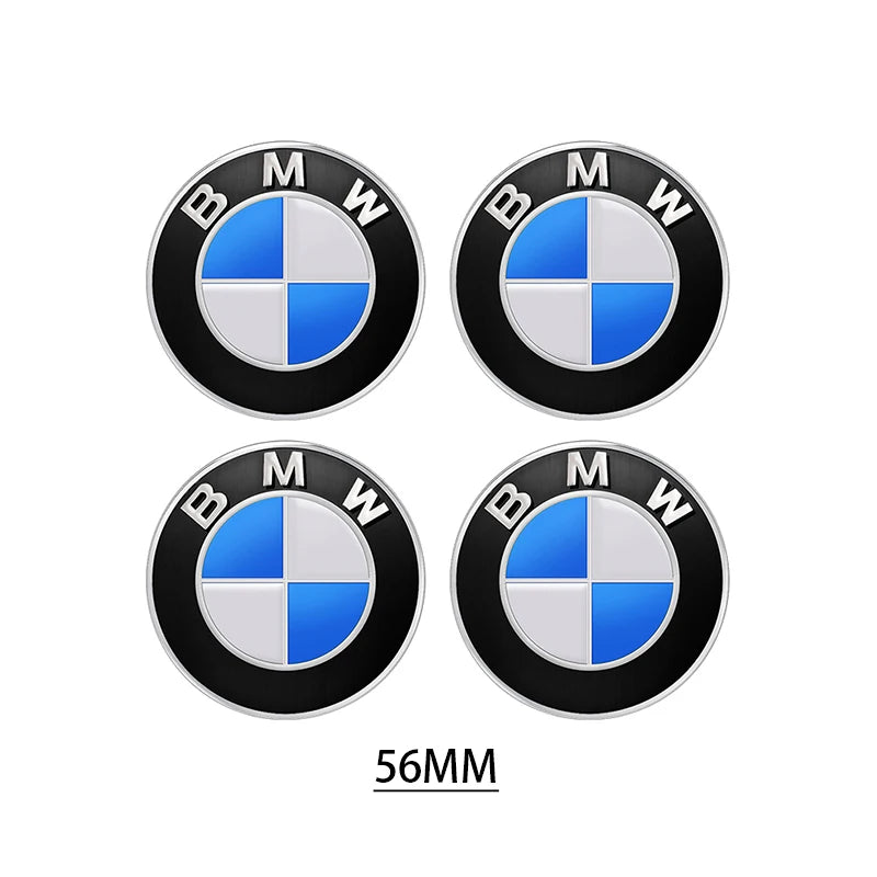 4Pc 65mm 56mm Wheel Center Caps Emblem Badge 50th Anniversary For BMW E39 E46 E90 E60 E87 E53 F10 F20 F30 M X3 X5 X6 Accessories