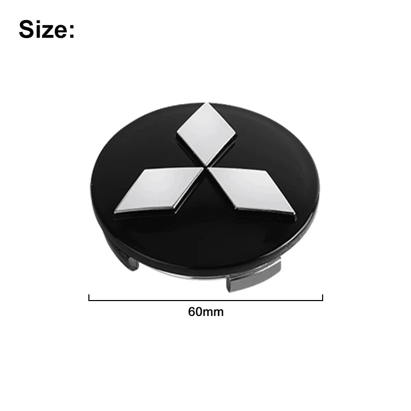 4Pcs Wheel Center Hub Caps Replacement Wheel Hub Emblem for Mitsubishi Outlander Lancer 10 9 ASX RALLIART Eclipse L200 Pajero