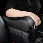 Almohadilla para reposabrazos de coche, cojín de protección de consola Central de cuero para coche, caja de almacenamiento de reposabrazos de espuma viscoelástica gruesa con bolsillo