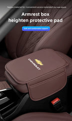 Leather Car Armrest Box Pad Auto Armrest Mat High Quality Accessorie For Chevrolet Camaro Colorado Cobalt Beat Groove Volt Trax