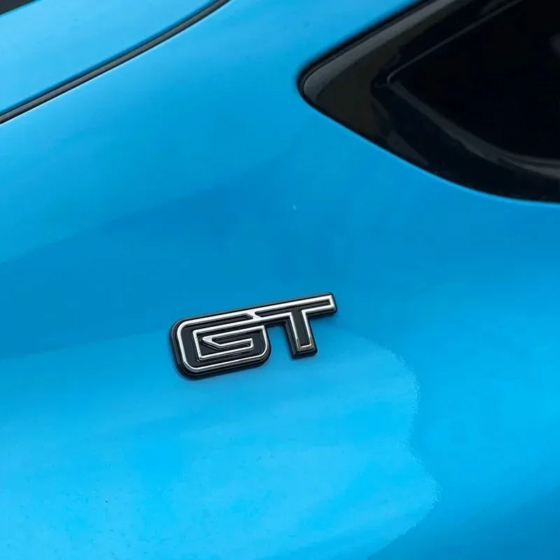 3D GT Logo Sticker for Ford Mustang Mach-E Door Trunk GT Zinc Alloy Creative Emblem Badge Stickers Car Decoration Accessories