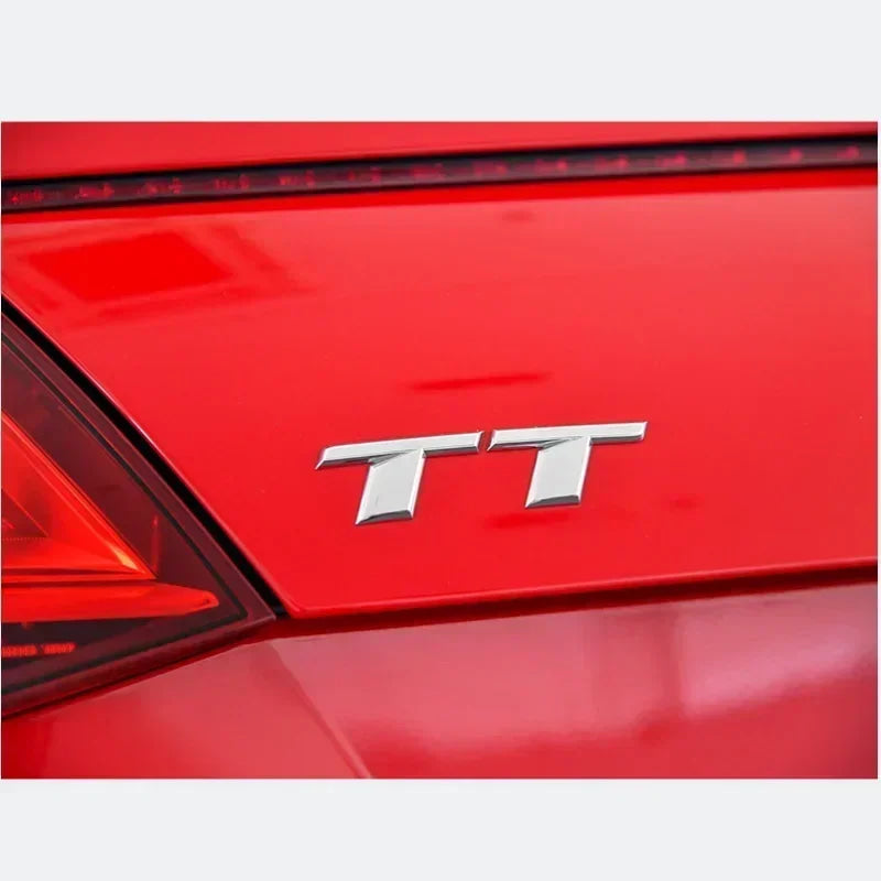 3D ABS Chrome Black TT Logo Car Rear Trunk Emblem Badge Sticker Decals for Audi TT RS MK1 8N 8J MK3 8S MK2 Accessories