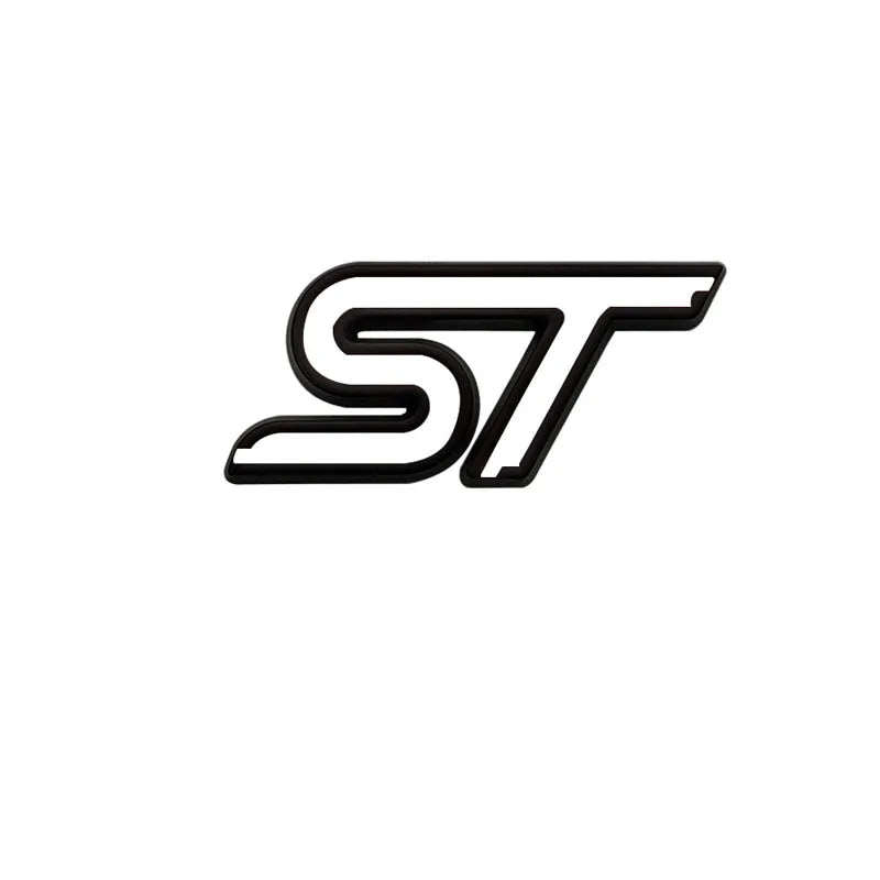 3D Metal ST Line Front Grille Emblem Badge Car Head Trunk Stickers For Ford Focus Mondeo Fiesta Explorer Styling Accessories