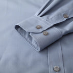 Men's long-sleeved shirt loose version flat hem striped business formal middle-aged and elderly straight shirt