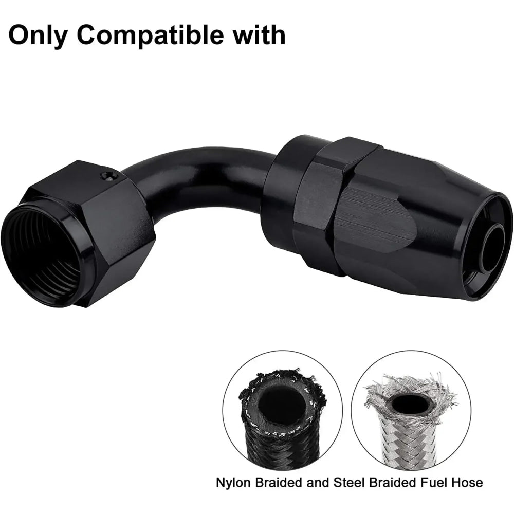 AN4/AN6/AN12 Swivel Hose End Fitting Adapter For Oil/Fuel/Gas Hose Line Oil Cool