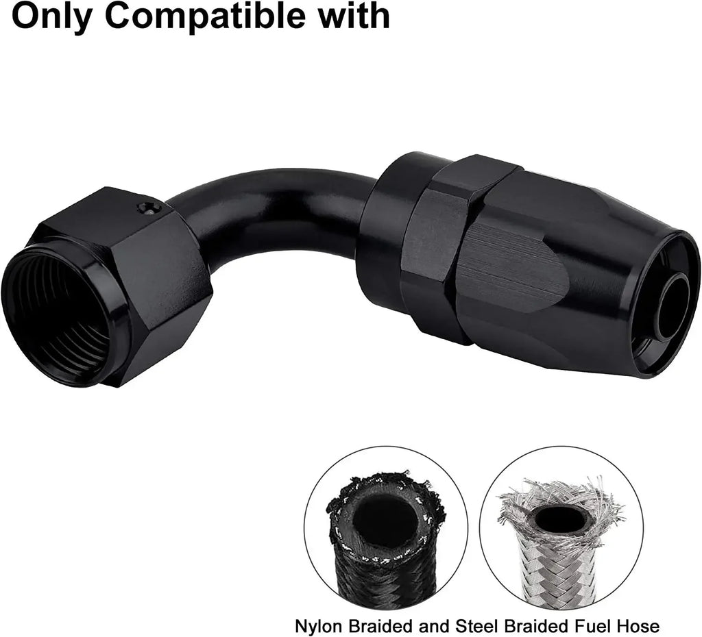 AN4/AN6/AN12 Swivel Hose End Fitting Adapter For Oil/Fuel/Gas Hose Line Oil Cool