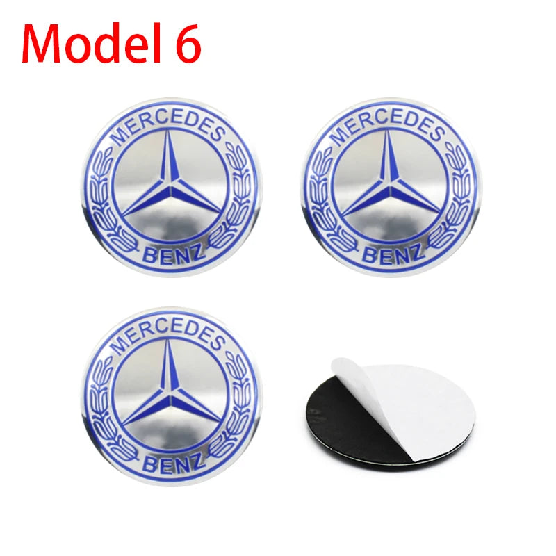 4pc 56mm 60mm 65mm Car Logo Wheel Center Stickers Auto Accessories For Mercedes Benz AMG W204 W124 W205 W203 W211 W201 W108 W210
