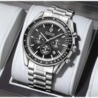 New Men Watch Calendar Business Quartz Watches Mens Top Brand Luxury Sport Waterproof Luminous Stainless Steel Man Wristwatches