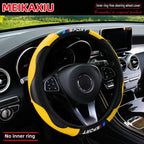 Carbon fiber leather SPORT car steering wheel cover without inner ring, car decoration, suitable for both men and women