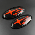 2Pcs Acrylic Car Front Rear Logo Emblem Sticker For Subaru STI XV Impreza BRZ WRX Legacy Outback Auto Hood Trunk Badge Cover