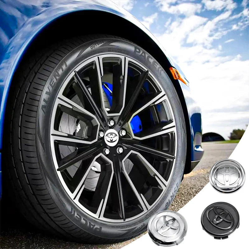 4Pcs 57/62mm Car Wheel Center Hub Cap Rim Cover For Toyota Corolla RAV4 LEVIN Yaris C-HR Camry Prado Prius Car Auto Accessories