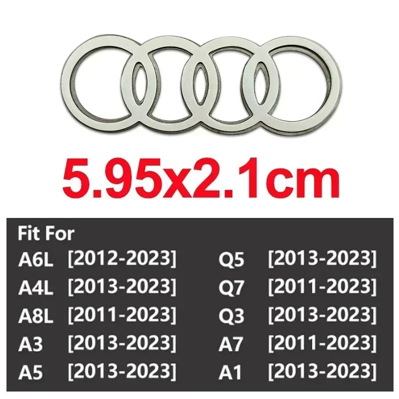 Alloy Car Steering Wheel Logo Emblem Cover for Audi A3 A4 A7 A6 A1 Q5 Q3 Q7 A5 A4L A6L A8L Auto Interior Center Sticker Badge