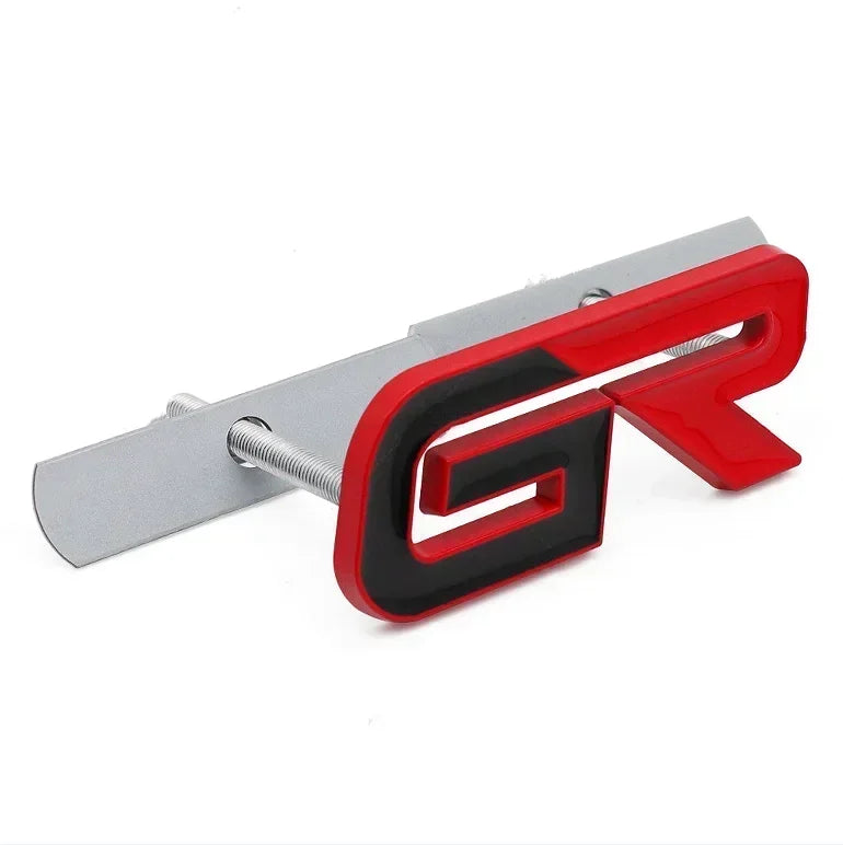 3D Metal GR Letters Front Grill Emblem Badge Rear Trunk Sticker Decals for Toyota Corolla CHR RAV4 Yaris Prado Prius Camry