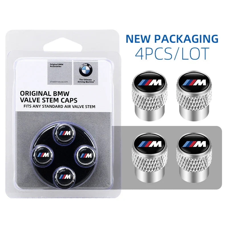 QMM-8685 Car Aluminum Wheel Tire Valve Stem Caps Airtight Covers For BMW M 50th Anniversary Celebration E46 E90 E60 F30 E39 E36
