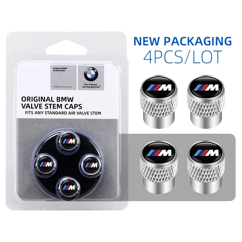 QMM-8685 Car Aluminum Wheel Tire Valve Stem Caps Airtight Covers For BMW M 50th Anniversary Celebration E46 E90 E60 F30 E39 E36