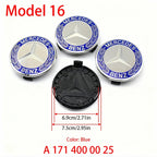 4Pcs 60mm 75mm Car Wheel Center Hub For Mercedes Benz AMG class W205 W203 GLC GLK W206 W220 W211 A180 Cap Rim Cover Accessories