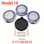 4Pcs 60mm 75mm Car Wheel Center Hub For Mercedes Benz AMG class W205 W203 GLC GLK W206 W220 W211 A180 Cap Rim Cover Accessories