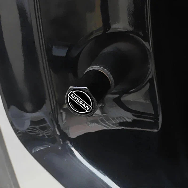 4pcs New Aluminum Car Tire Valve Hexagon Tire Dust Cap For Nissan Qashqai j11 j10 Juke X Trail t32 J32 Tiida Leaf Versa Skyline