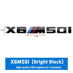 3D ABS M-Standard Sports Competition Emblem Rear Trunk Logo Sticker For BMW M1   X2 X3M X4M X5M X6M X7M Auto Modification  Badge