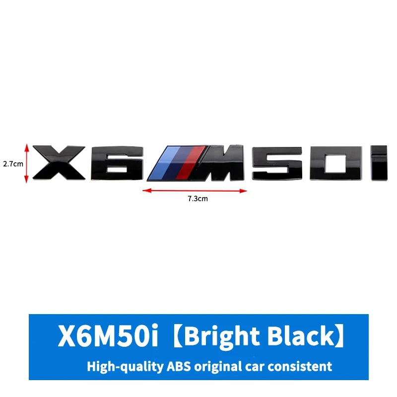 3D ABS M-Standard Sports Competition Emblem Rear Trunk Logo Sticker For BMW M1   X2 X3M X4M X5M X6M X7M Auto Modification  Badge