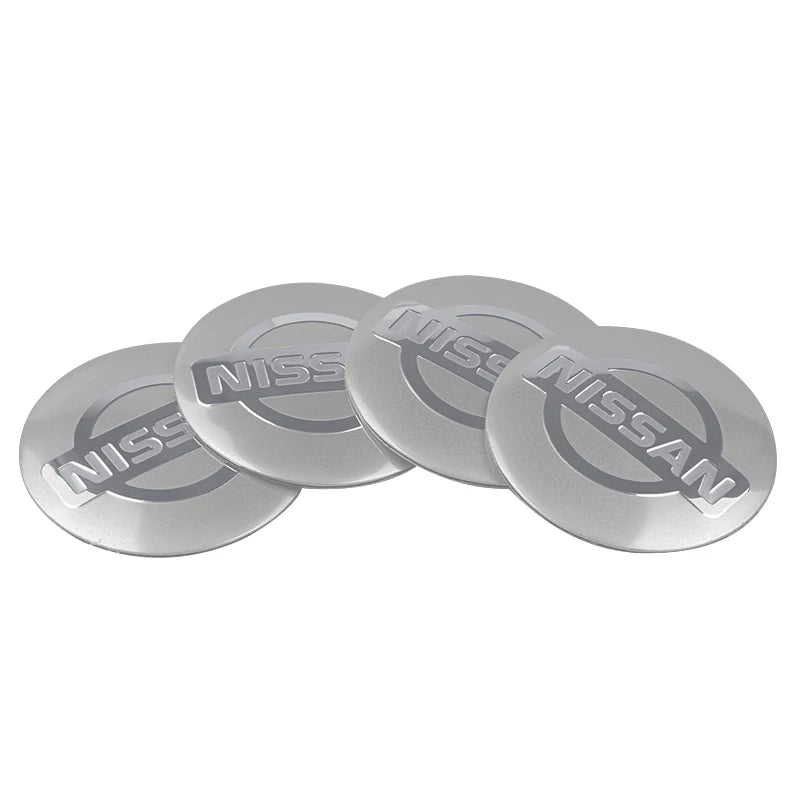 4Pcs 56 60MM Car Emblem Wheel Hub Caps Stickers Hubcap Badge Decals For Nissan Nismo X-trail Almera Tiida Patrol Teana J32 GTR