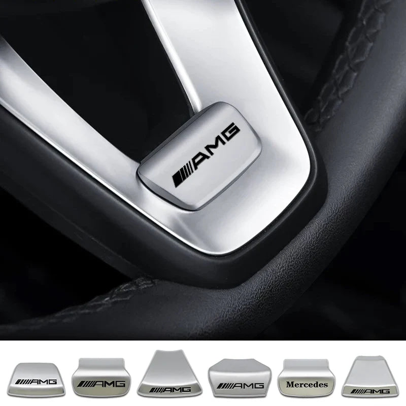 3D ABS Car Steering Wheel Emblem Sticker Badge For Mercedes Benz AMG W205 W206 W177 W168 W108 AMG W176 W204 W212 Accessories