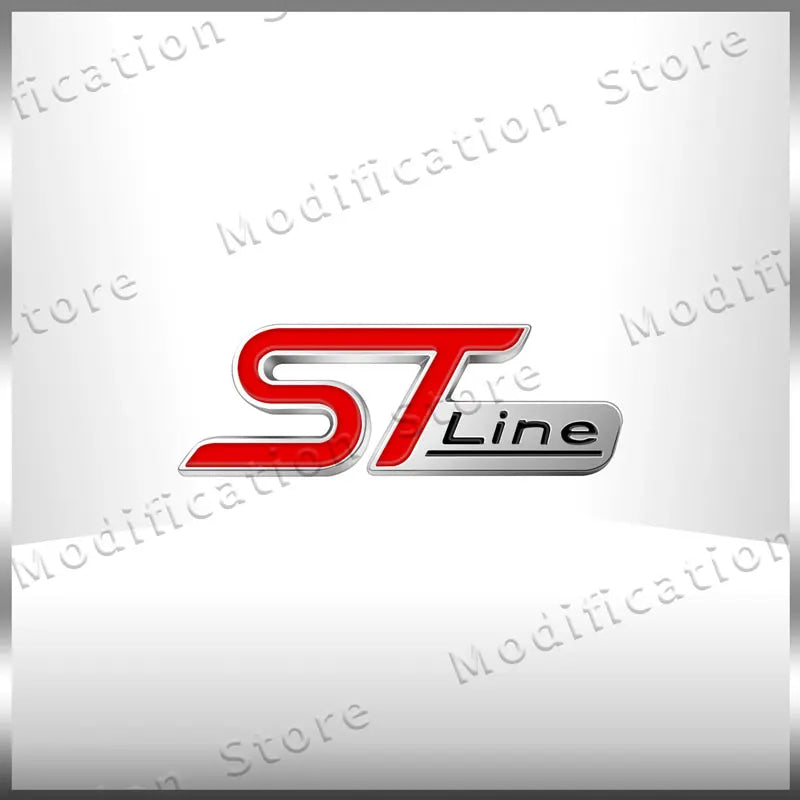 3D Metal Car Styling ST Line Logo Front Grill Badge Sticker For Ford Focus Fiesta Ecosport Mondeo Kuga Rear Trunk Side Fender
