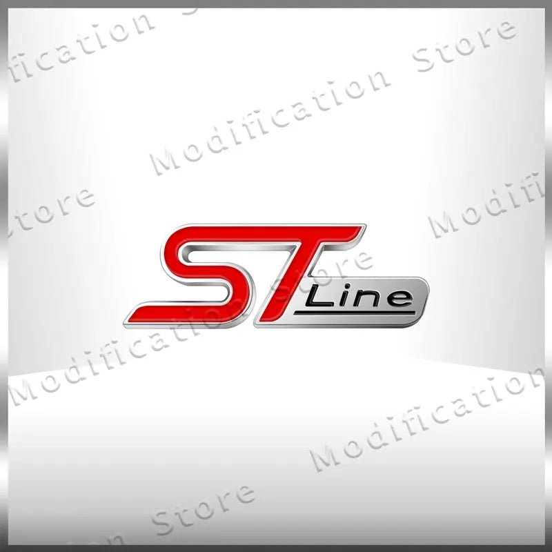 3D Metal Car Styling ST Line Logo Front Grill Badge Sticker For Ford Focus Fiesta Ecosport Mondeo Kuga Rear Trunk Side Fender