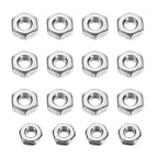 50pcs/set M2.5 Universal Turntable Headshell Cartridge Mounting Kit Stainless Steel Bolts Screws Nuts Set with Case