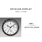 CADISEN New Men's Watches Luxury Quartz Wrist Watch For Men Sapphire AR Coated Crystal Canvas VK68 Speed Chronograph Automatic
