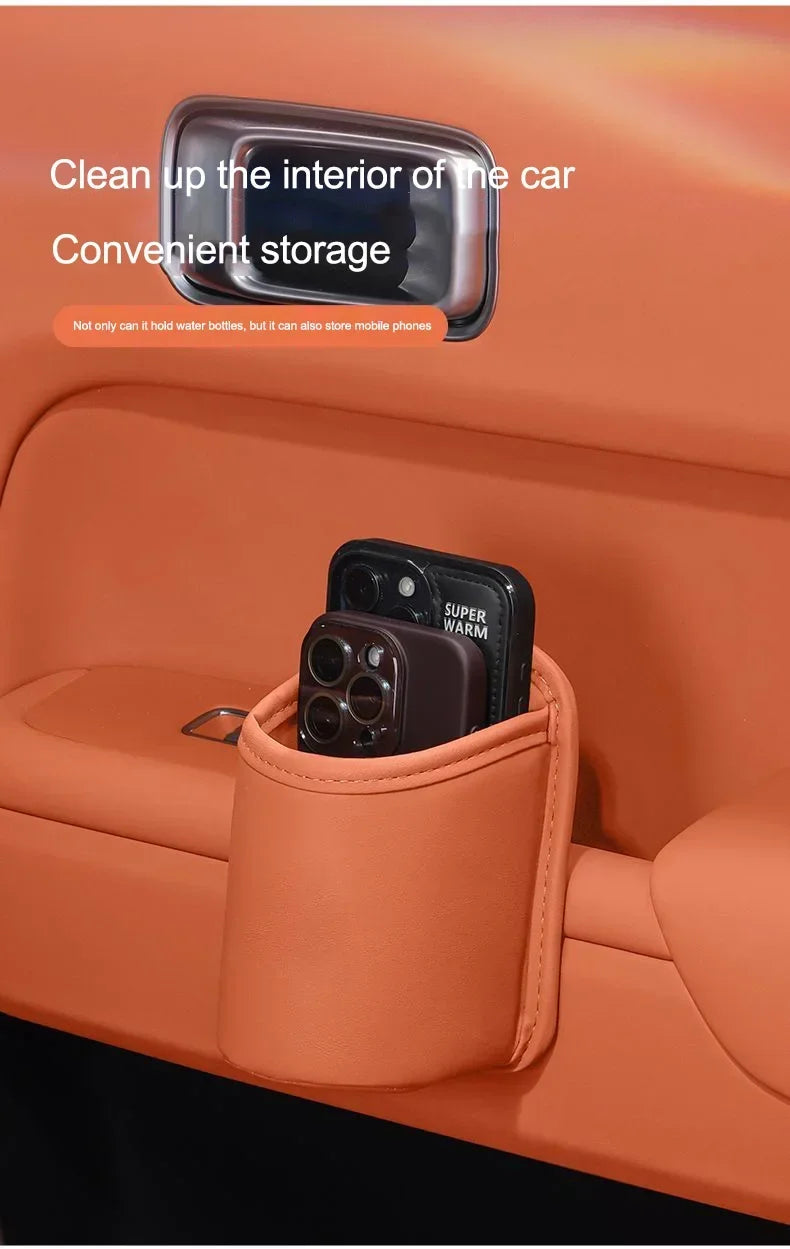 For Toyota Car Door Water Cup Holder Back Seat Drink Rack Leather Storage  Corolla Yaris Prius Camry Auris Avensis car sticker