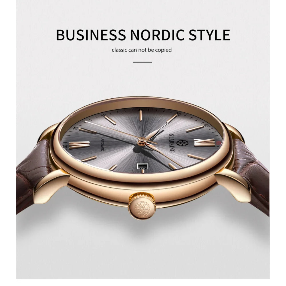 STARKING Sapphire 8215 Automatic Watch Fashion Sports Business Casual Wristwatch Waterproof Wear-resistant Watch Gifts for Men