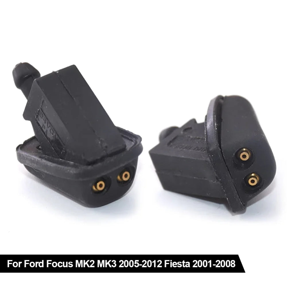 2pcs 1/2 Hole Car Front Windshield Washer Jet Nozzles Windscreen Wiper Sprayer For Ford Focus MK2 MK3 2005-2012 Fiesta 2001-2008