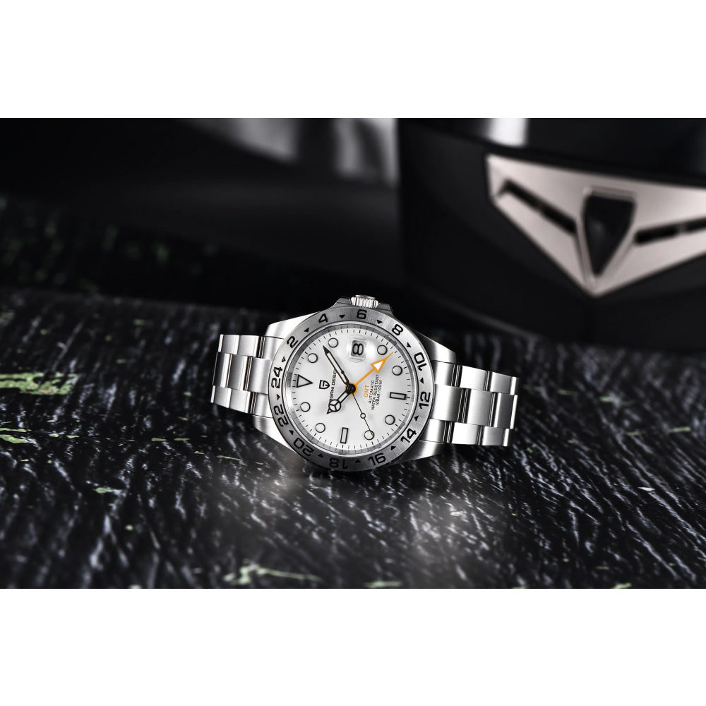 PAGANI DESIGN Vintage 42MM GMT Men's Watch PD1682 Automatic Mechanical Timepiece Sapphire Stainless Steel 100M Waterproof Retro