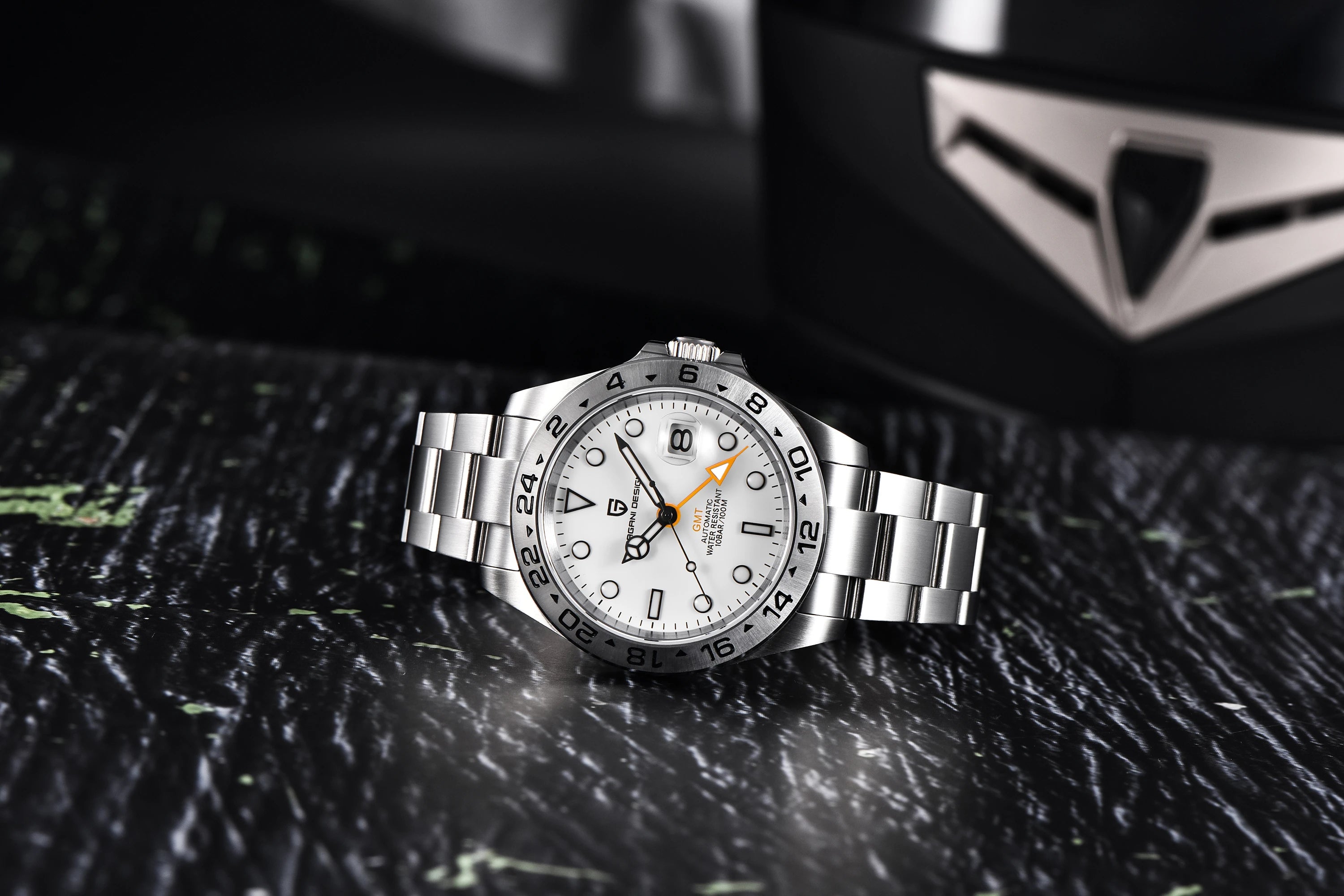 PAGANI DESIGN Vintage 42MM GMT Men's Watch PD1682 Automatic Mechanical Timepiece Sapphire Stainless Steel 100M Waterproof Retro