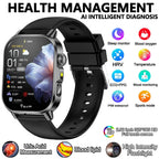 2026 New Model Uric Acid & Lipid Health Analysis Smart Watch Men ECG+PPG Bluetooth Call 2.01-inch Flashlight Smartwatch Women