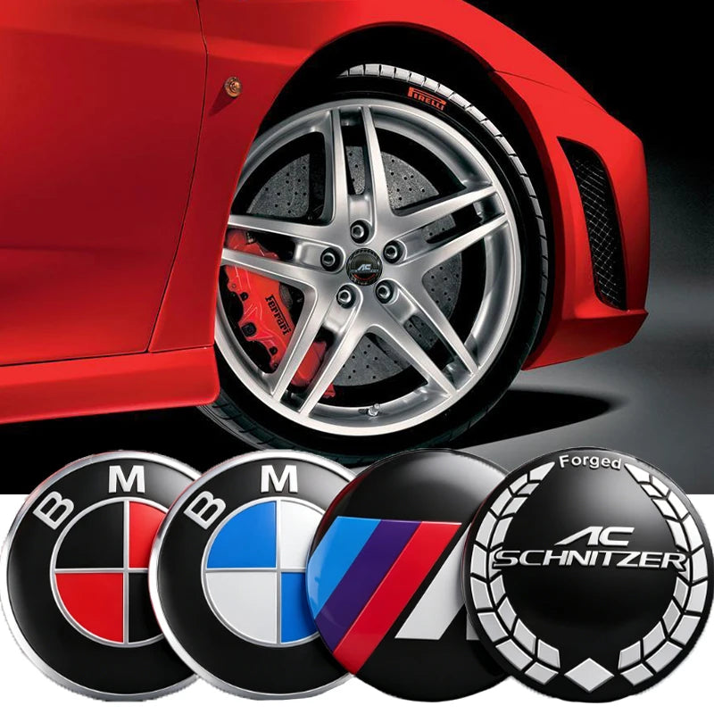 4Pcs 56mm Car Badge Wheel Center Hub Cap Sticker Accessories For BMW M E46 E90 E60 F30 F10 E39 E36 F20 G30 G20 E87 E92 E91 X1 X5