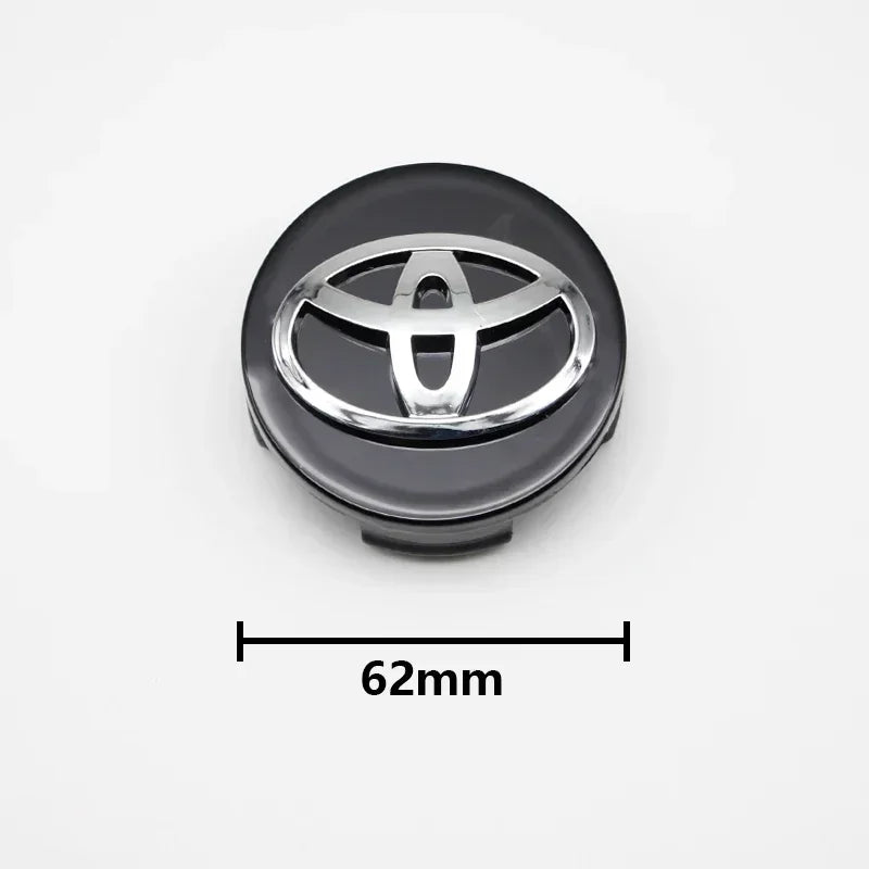 4pcs 57mm+62mm Car Tyre Wheel Center Hub Cap Badge For Toyota C-hr Prado Rav4 Yaris Hilux Prius Avensis Corolla Camry crown