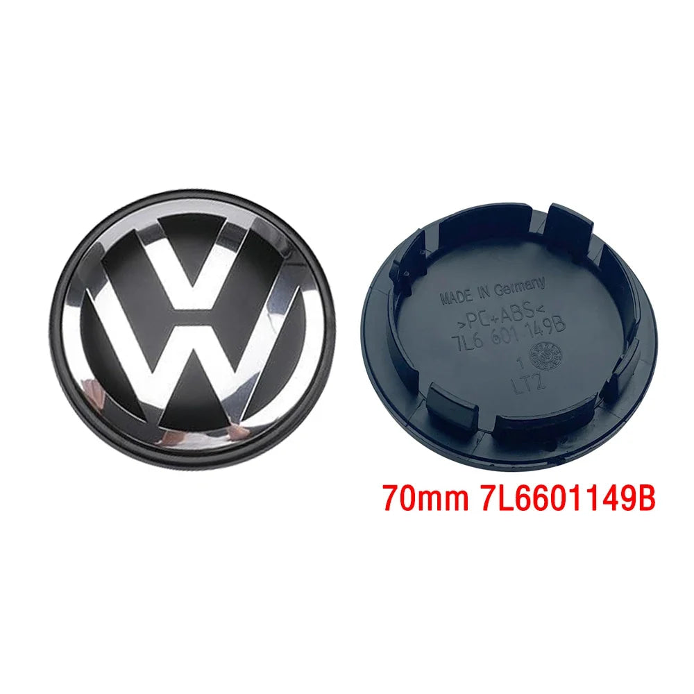 Abs - 4pcs 55mm 56mm 65mm 70mm Car Styling Wheel Center Cap Hub Covers Badge Accessories For VW Volkswagen 3B7601171 1J0601171