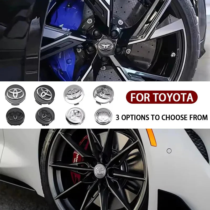 4Pcs 57/62mm Car Wheel Center Hub Cap Rim Cover For Toyota Corolla RAV4 LEVIN Yaris C-HR Camry Prius Prado  Car Auto Accessories