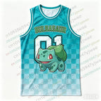 Basketball Jersey Pikachu Charizard Eevee Anime Tank Top Loose Quick Drying Breathable Sportswear VEST Summer Men's Tank Top