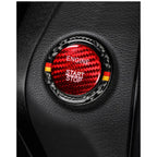 BETTERHUMZ Carbon Fiber For Mercedes Benz W204 W205 W212 C E Class Car Engine Start Stop Button Trim Ring Sticker Accessories