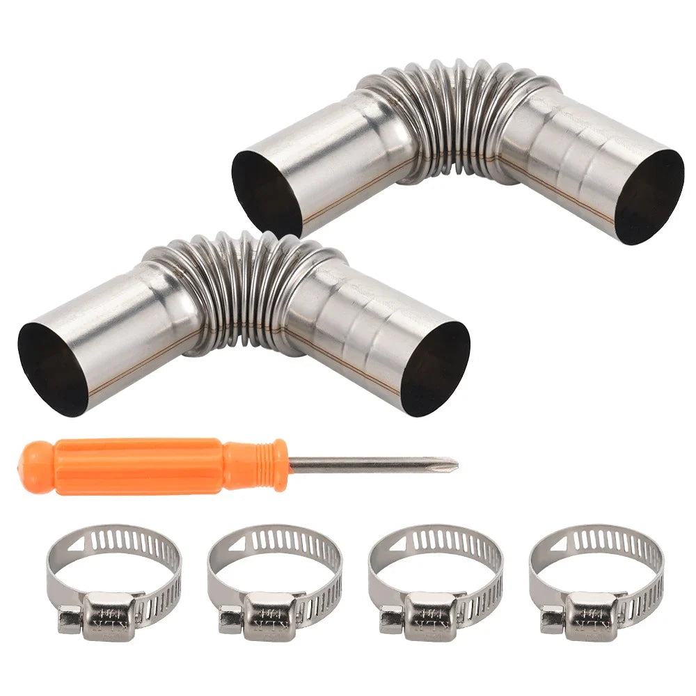 25mm Inner Diameter Parking heater Exhaust Pipe Muffler Adapter Fittings 12-24V 2-8KW Universal For Webasto Eberspacher