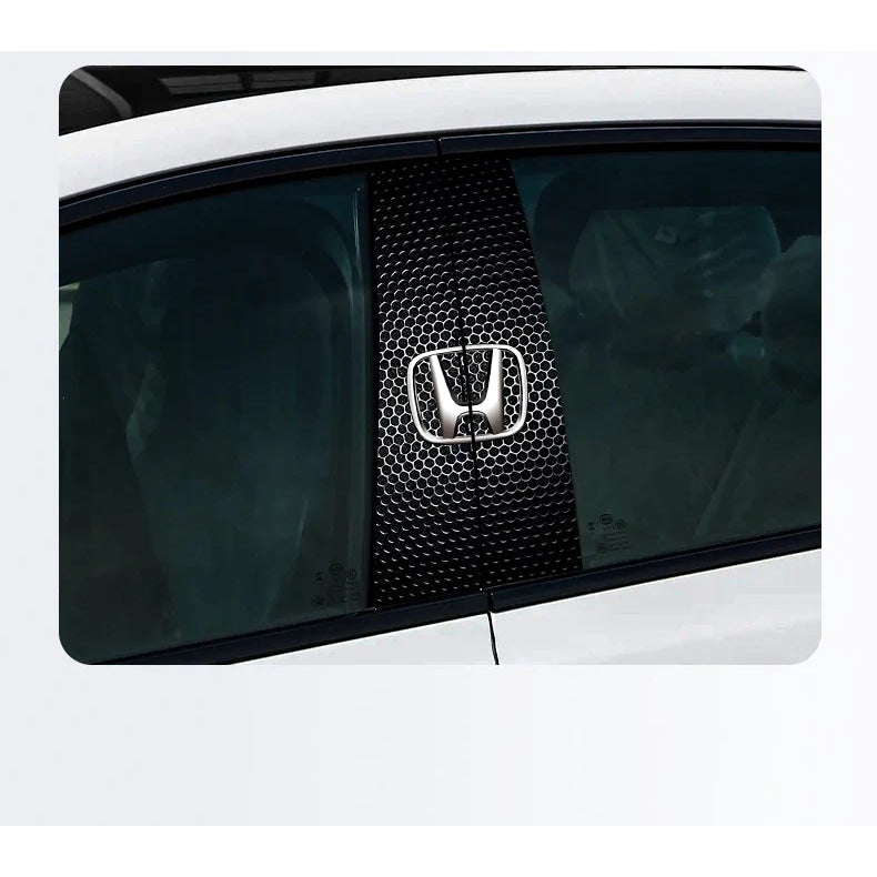 Car Stickers B-Pillar Center Column Decoration Cover Decals Auto Accessorie For Honda Civic FIT CRV Accord Jazz HRV Insight CRZ