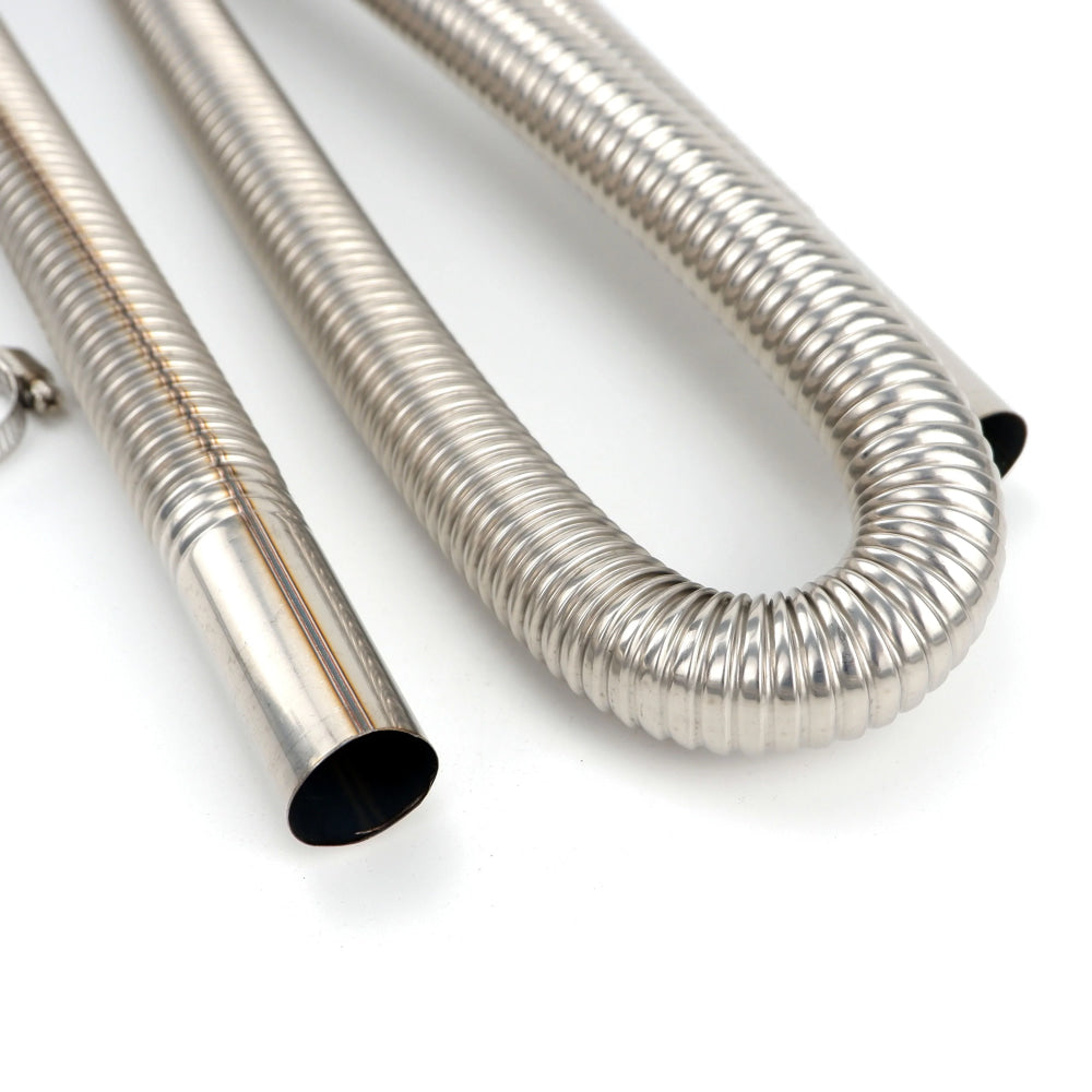 60cm 100cm 120cm 150cm 200cm 250cm 300cm Air Diesel Parking Heater Stainless Steel Exhaust Pipe Tube Gas Vent Hose Car Truck VAN